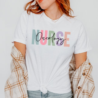Pastel Oncology Nurse Gift för sjuksköterska T Shirt