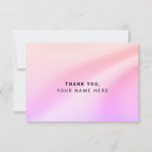 Pastel Orange Lila - enkelt tack för dina kort