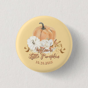 Pastel Orange Little Pumpkin Baby Shower Knapp