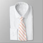 Pastel Orange Peach Rand Solid Färg Manar Slips<br><div class="desc">Lovbara lätta vår-pastellorangen strimlade färg. Minimalistiskt, enkelt modernt trendig chic stil pastellaöstradiskt i delikat orange, fast färg. Pastel orange home decor, pastel orange aestesideor, pastel orange köks, pastel orange färg. Pastel orange vår sommarhalsen i manar. Klassisk vintage retro pastel orange mint och vit färgad rand mönster, trendig sommstrand sol vibes...</div>
