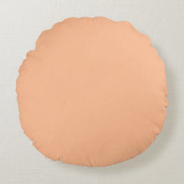 Pastel-Orange Rund Kudde
