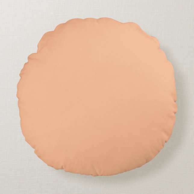 Pastel-Orange Rund Kudde (Framsidan)