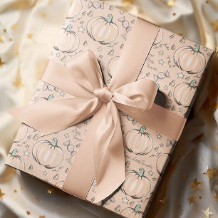 Pastel Orange Sweet Little Pumpkin Baby Presentpapper