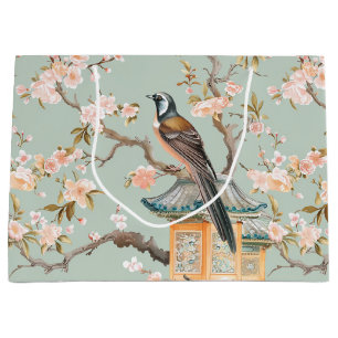 Pastel Oriental Bird and Fruit Blommars