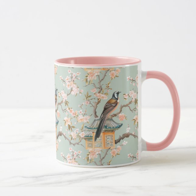 Pastel Oriental Bird and Fruit Blommars Mugg (Höger)