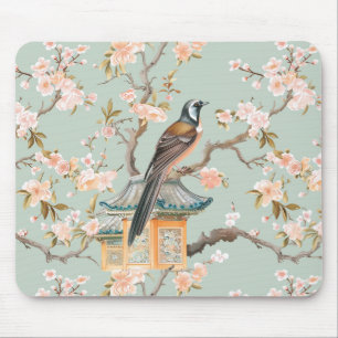 Pastel Oriental Bird and Fruit Blommars Musmatta