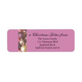 Pastel Ornaments jul Returadress Etikett