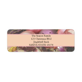 Pastel Ornaments jul Returadress Etikett
