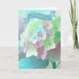 Pastel Orthensia, målad blomma, Verse Mor-dagen Helgkort