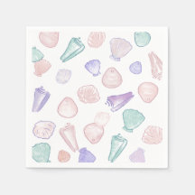 Pastel Painterly Seashell under Sea Party
