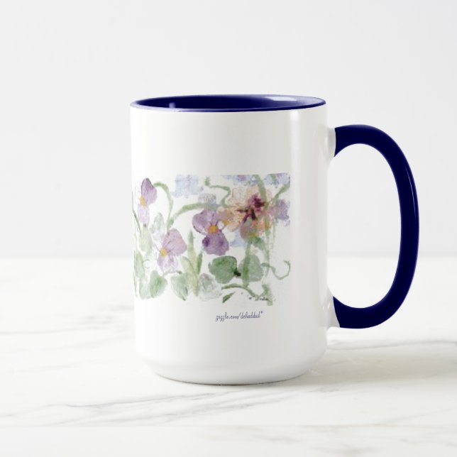 Pastel Pansies - Mugg (Höger)