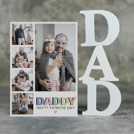 Pastel Pappa 5 Photo Fars dag Kort