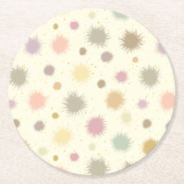 Pastel Party Pollen - sömlös mönster. Underlägg Papper Rund