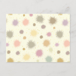 Pastel Party Pollen - sömlös mönster. Vykort