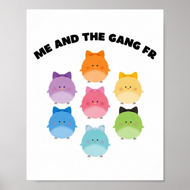 Pastel Påsk Funny Homies Meme Cute Ba Poster (Framsidan)