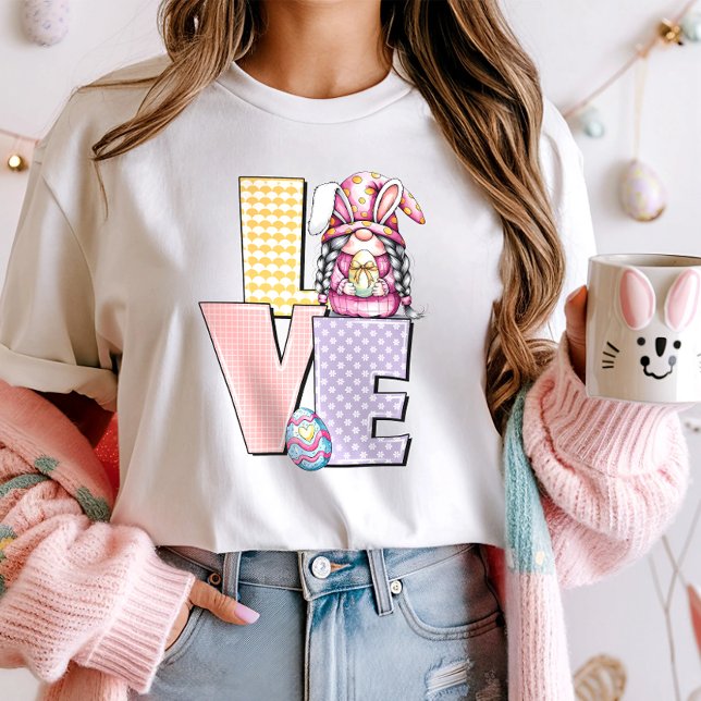 Pastel Påsk Kärlek Gnome T Shirt (Skapare uppladdad)