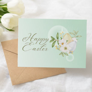 Pastel Påskägg Blommigt Christian Glad påsk Anteckningskort