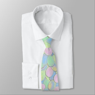 Pastel Påskägg Mönster Slips