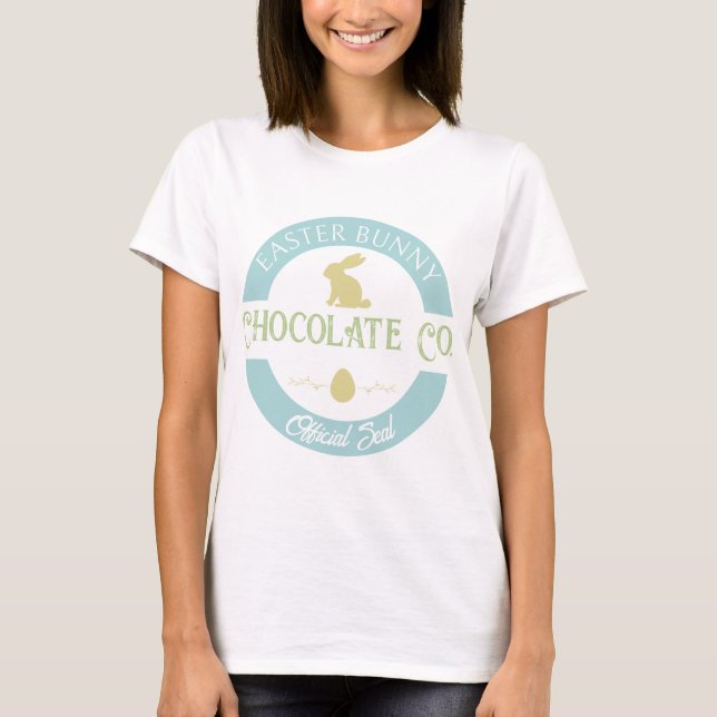 Pastel Påskhare Chocolate Company T Shirt (Framsida)