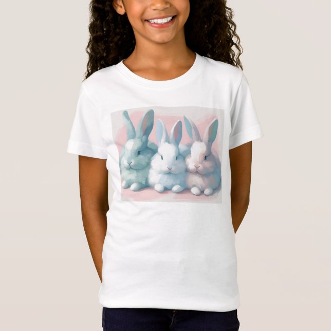 Pastel Påskhare Shirt T Shirt (Framsida)