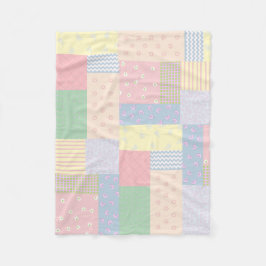 Pastel Patchwork Fleecefilt