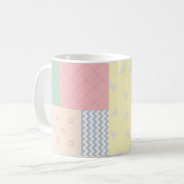 Pastel Patchwork Kaffemugg