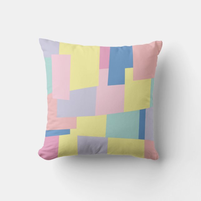 Pastel Patchwork Pillow Kudde (Framsida)