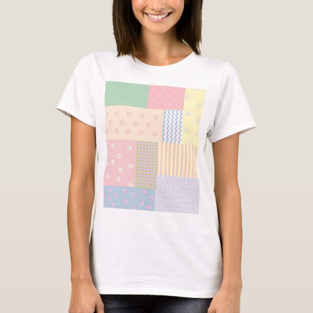 Pastel Patchwork T Shirt (Framsida)