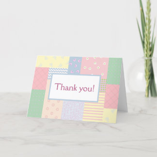 Pastel Patchwork Tack Kort