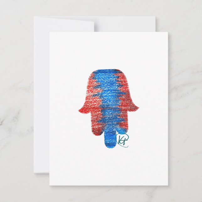 Pastel Patriotic Hamsa Art OSA Kort (Framsida)