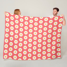Pastel Peach Geometric White Polka dots Fleecefilt