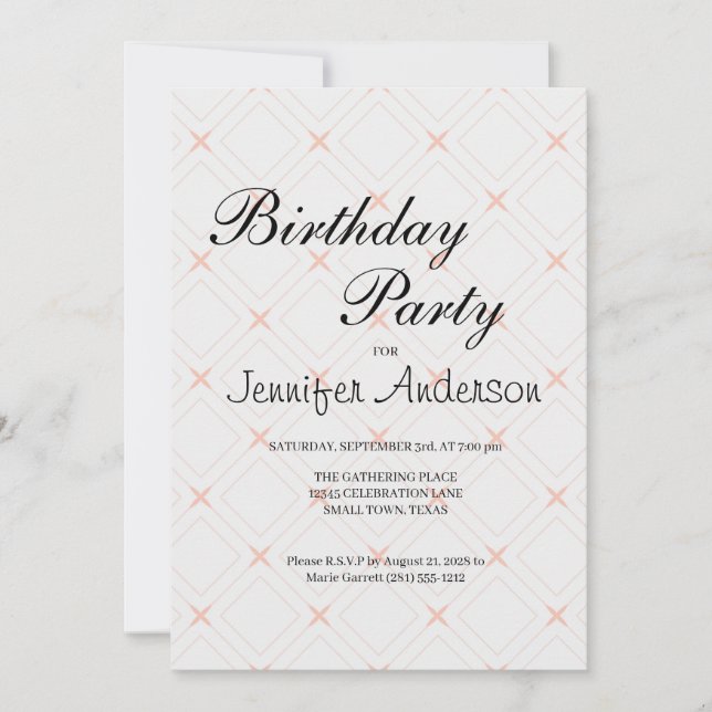 Pastel Peach och Cream Geometric Call (Framsida)