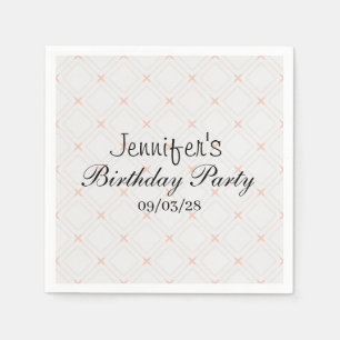 Pastel Peach och Cream Geometric Pappersservett