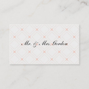 Pastel Peach och Cream Geometric Placeringskort