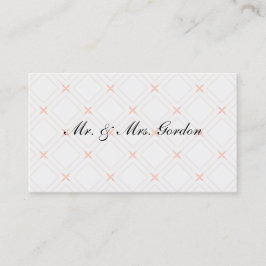 Pastel Peach och Cream Geometric Placeringskort