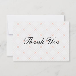 Pastel Peach och Cream Geometric Tack Kort