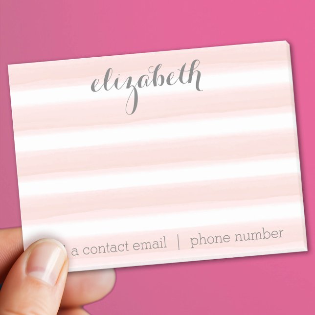 Pastel Peach och Grått Stationery Suite for Women Post-it Block (Custom Post It Notepad)