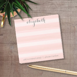 Pastel Peach och Grått Stationery Suite for Women Post-it Block