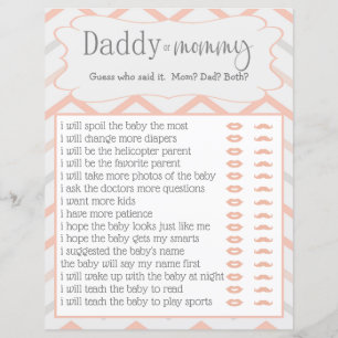 Pastel Peach och Grått Zig Zag som sa det