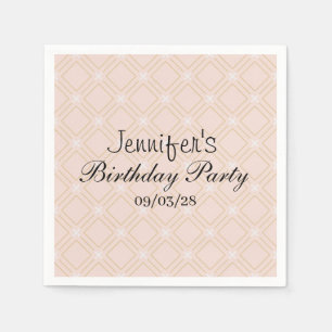 Pastel Peach och Guld Geometric Pappersservett