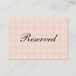 Pastel Peach och Guld Geometric Placeringskort