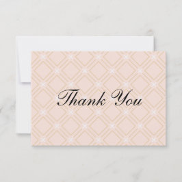 Pastel Peach och Guld Geometric Tack Kort