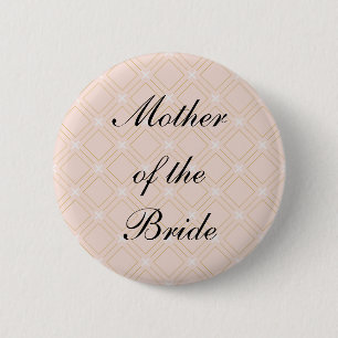Pastel Peach och Guld GeometricMor of the Bride Knapp