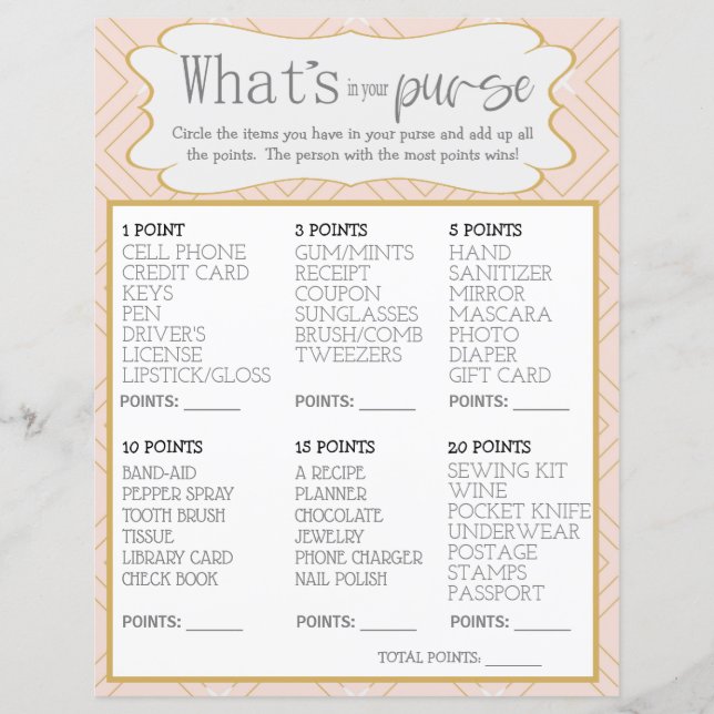 Pastel Peach och Guld Whats in your Purge (Framsida)