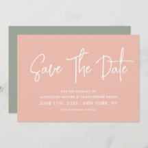 Pastel Peach & Sage Grönt Calligraphy Scan QR Code