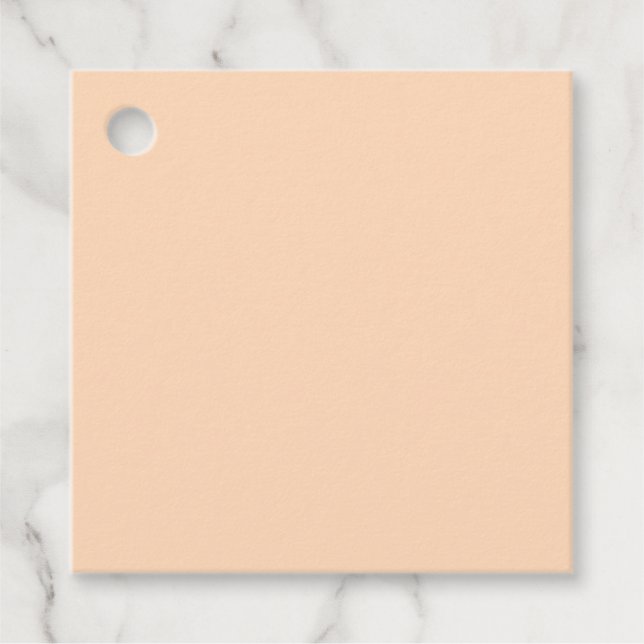 Pastel Peach Solid Färg | Klassisk | ELEGANT Gåvor Etiketter (Framsida)