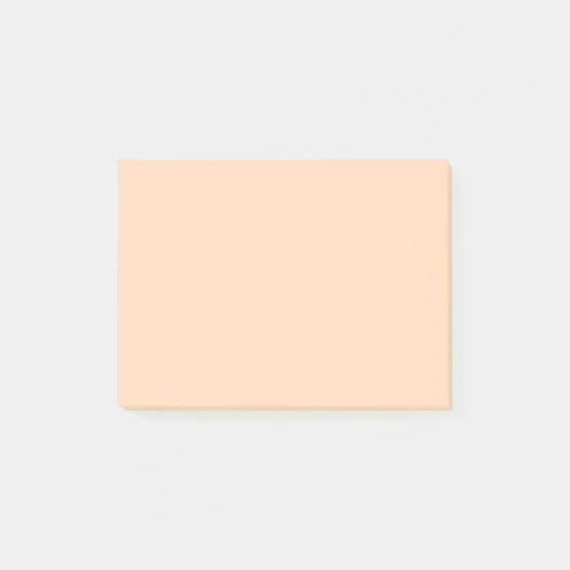 Pastel Peach Solid Färg | Klassisk | ELEGANT Post-it Block (Framsida)