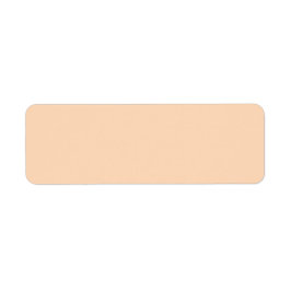 Pastel Peach Solid Färg | Klassisk | ELEGANT Returadress Etikett