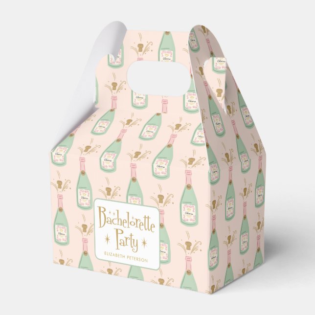 Pastel Peachy Bachelorette Party Gnistra Presentaskar (Framsidan Sidan)