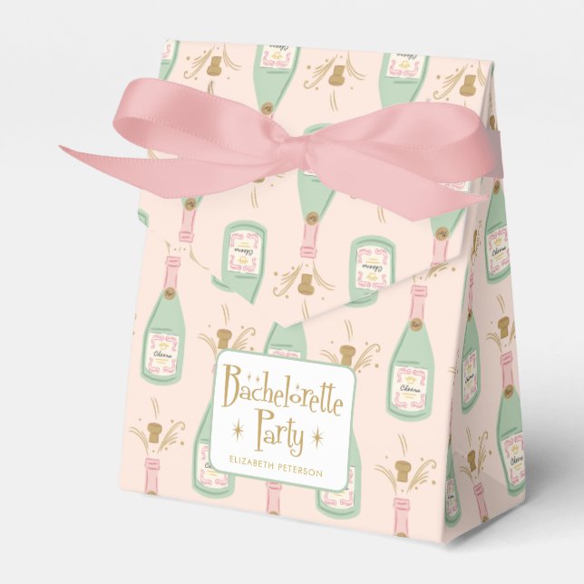 Pastel Peachy Bachelorette Party Gnistra Presentaskar (Framsidan Sidan)